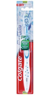 12x Colgate MaxWhite Handzahnbürste Medium Mittel Jahresvorrat weiße Zähne