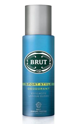 6x 200ml Brut Deospray Sports Style zum Sprühen gegen Körpergeruch für Sportler