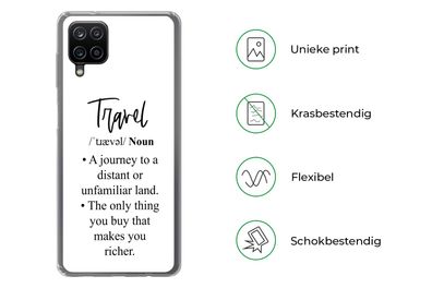 Hülle für Samsung Galaxy A12 - Sprichwörter - Zitate - Eine Reise in ein fernes oder