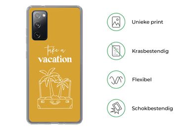 Hülle für Samsung Galaxy S20 FE - Sprichwörter - Zitate - Urlaub machen - Palme - Sil