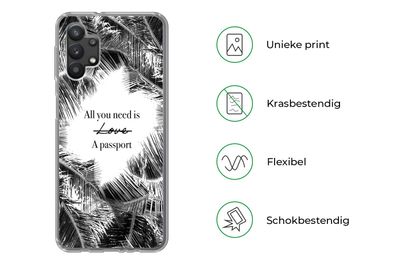Hülle für Samsung Galaxy A32 5G - Sprichwörter - Zitate - Alles, was du brauchst, ist