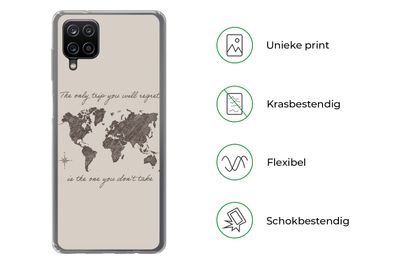 Hülle für Samsung Galaxy A12 - Sprichwörter - Zitate - Die einzige Reise, die du bere