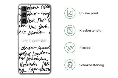 Hülle für Samsung Galaxy S21 - Sprichwörter - Zitate - Sag ja zu neuen Abenteuern - M