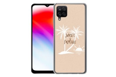 Hülle für Samsung Galaxy A12 - Sprichwörter - Zitate - Sonnenuntergänge &amp; Palmen