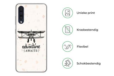 Hülle für Samsung Galaxy A50 - Sprichwörter - Zitate - Das Abenteuer wartet - Fliegen