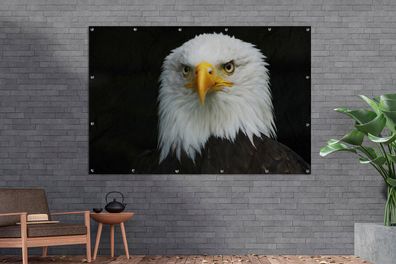 Gartenposter - 180x120 cm - Adler - Schwarz - Weiß (Gr. 180x120 cm)