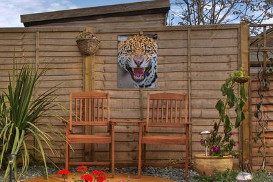 Gartenposter - 30x40 cm - Jaguar - Makro - Tier (Gr. 30x40 cm)