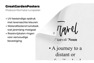 Gartenposter - 120x180 cm - Sprichwörter - Zitate - Das Einzige, was du kaufst, macht
