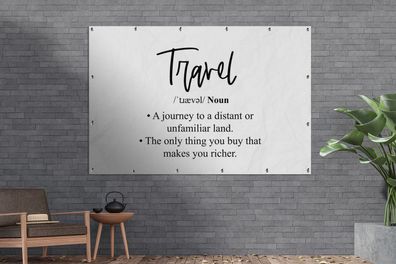 Gartenposter - 180x120 cm - Sprichwörter - Zitate - Das Einzige, was du kaufst, macht