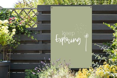 Gartenposter - 80x120 cm - Sprichwörter - Zitate - Weiter erforschen (Gr. 80x120 cm)