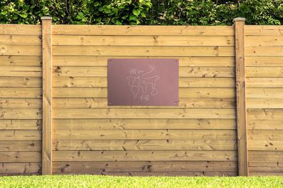 Gartenposter - 90x60 cm - Sprichwörter - Zitate - Lass uns alles sehen - Flugzeug