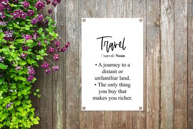 Gartenposter - 40x60 cm - Sprichwörter - Zitate - Das Einzige, was du kaufst, macht d