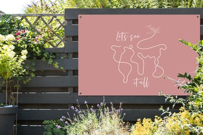 Gartenposter - 120x80 cm - Sprichwörter - Zitate - Lass uns alles sehen - Flugzeug