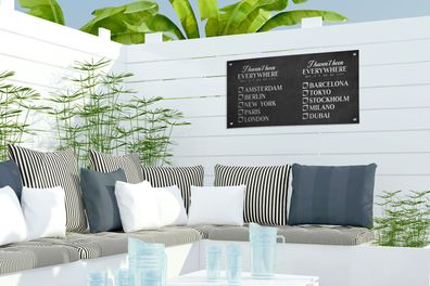 Gartenposter - 60x30 cm - Sprichwörter - Zitate - Ich war noch nicht überall, aber es
