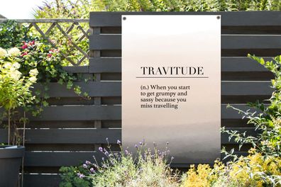 Gartenposter - 80x120 cm - Sprichwörter - Zitate - Wenn du anfängst, mürrisch und fre