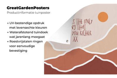 Gartenposter - 160x120 cm - Sprichwörter - Zitate - Reisen ist das Einzige, das dich