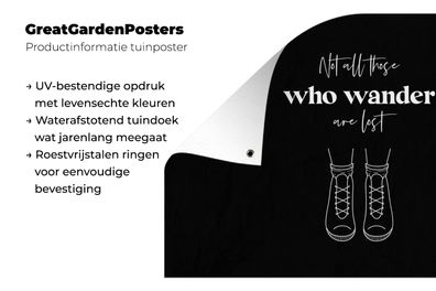 Gartenposter - 180x120 cm - Sprüche - Zitate - Nicht alle, die wandern, sind verloren