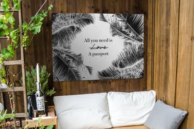 Gartenposter - 120x90 cm - Sprichwörter - Zitate - Alles was du brauchst ist ein Reis