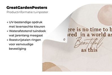 Gartenposter - 40x30 cm - Sprichwörter - Zitate - In einer so schönen Welt wie dieser
