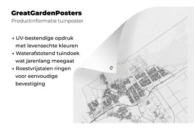 Gartenposter - 60x90 cm - Stadtplan Almere (Gr. 60x90 cm)
