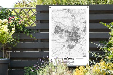 Gartenposter - 80x120 cm - Stadtplan Tilburg (Gr. 80x120 cm)