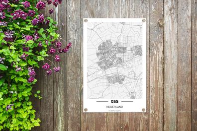 Gartenposter - 60x90 cm - Stadtplan Oss (Gr. 60x90 cm)