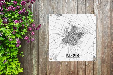 Gartenposter - 100x100 cm - Stadtplan Purmerend (Gr. 100x100 cm)