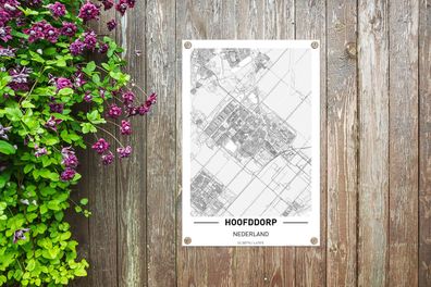 Gartenposter - 40x60 cm - Stadtplan Hoofddorp (Gr. 40x60 cm)