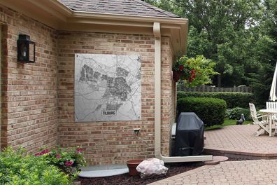 Gartenposter - 100x100 cm - Stadtplan Tilburg (Gr. 100x100 cm)