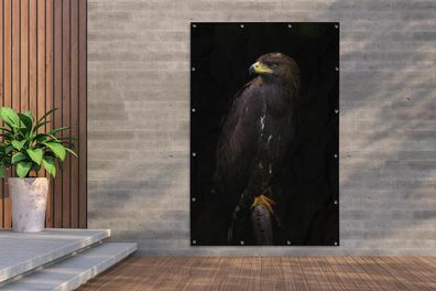 Gartenposter - 120x180 cm - Adler - Tier - Braun (Gr. 120x180 cm)