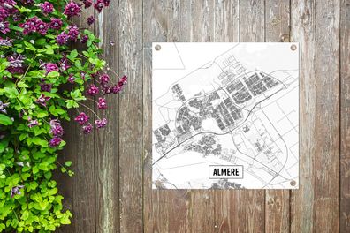 Gartenposter - 100x100 cm - Stadtplan Almere (Gr. 100x100 cm)