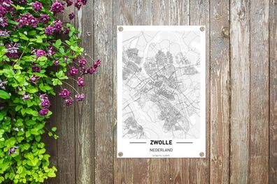 Gartenposter - 60x90 cm - Stadtplan von Zwolle (Gr. 60x90 cm)