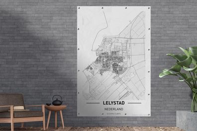 Gartenposter - 120x180 cm - Stadtplan Lelystad (Gr. 120x180 cm)