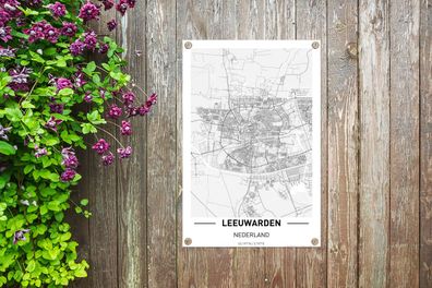 Gartenposter - 60x90 cm - Stadtplan Leeuwarden (Gr. 60x90 cm)