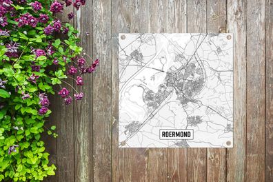 Gartenposter - 100x100 cm - Stadtplan von Roermond (Gr. 100x100 cm)