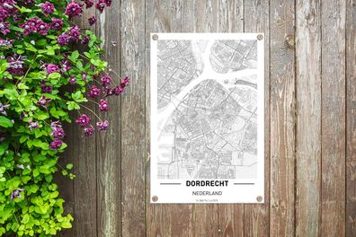 Gartenposter - 60x90 cm - Stadtplan von Dordrecht (Gr. 60x90 cm)