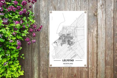 Gartenposter - 40x60 cm - Stadtplan Lelystad (Gr. 40x60 cm)