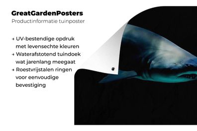 Gartenposter - 180x120 cm - Hai - Makro - Wasser (Gr. 180x120 cm)