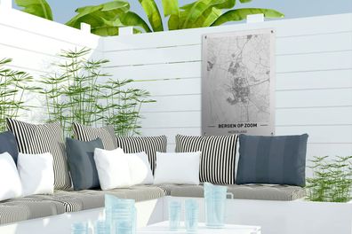 Gartenposter - 40x60 cm - Stadtplan Bergen op Zoom (Gr. 40x60 cm)