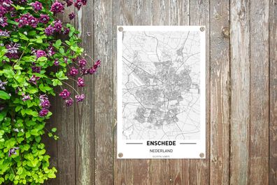 Gartenposter - 60x90 cm - Stadtplan Enschede (Gr. 60x90 cm)