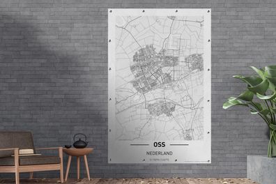 Gartenposter - 120x180 cm - Stadtplan Oss (Gr. 120x180 cm)