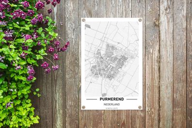 Gartenposter - 60x90 cm - Stadtplan Purmerend (Gr. 60x90 cm)
