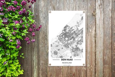 Gartenposter - 60x90 cm - Stadtplan Den Haag (Gr. 60x90 cm)