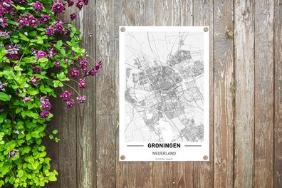 Gartenposter - 40x60 cm - Stadtplan von Groningen (Gr. 40x60 cm)