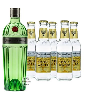 Tanqueray No. 10 Gin & Fever-Tree Tonic Set (47,3 % vol., 1,7 Liter) (47,3 % vol., hi