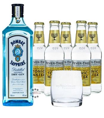 Bombay Sapphire Gin & Fever-Tree Tonic Set (40 % vol., 1,7 Liter) (40 % vol., hide)