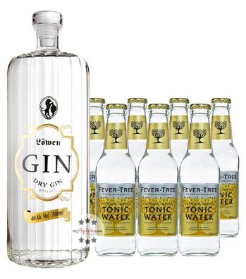 Löwen Dry Gin & Fever-Tree Indian Tonic Set (40 % vol., 2,1 Liter) (40 % vol., hide)