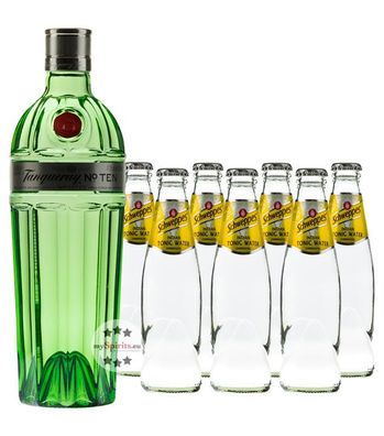 Tanqueray No. 10 Gin & Schweppes Indian Tonic Set (47,3 % vol., 2,1 Liter) (47,3 % vo