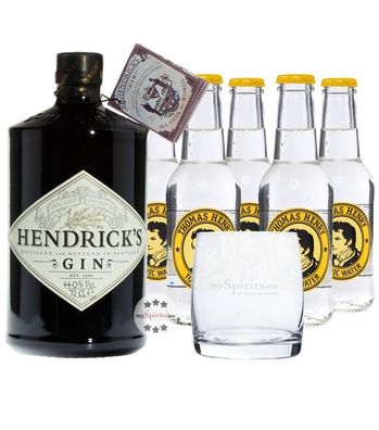 Hendrick's Gin & Thomas Henry Tonic Set + Tumbler (44 % vol., 1,7 Liter) (44 % vol.,
