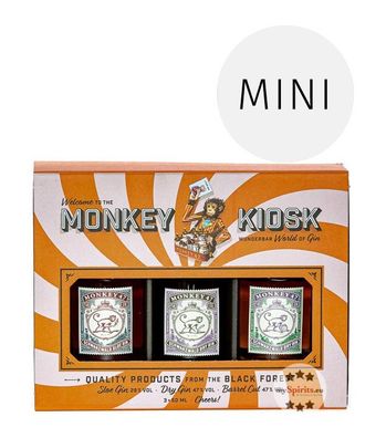 Monkey Kiosk Gin Probierset (29 - 47 % Vol., 0,15 Liter) (29 - 47 % Vol., hide)